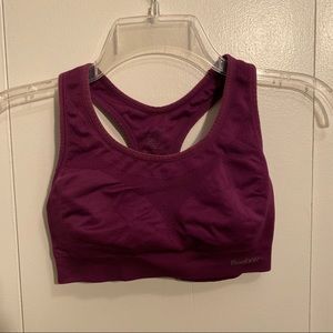 Purple sports bra